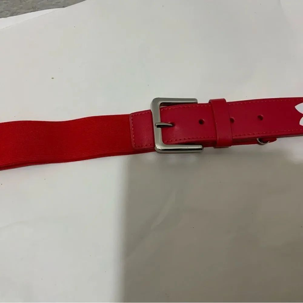Under Armour Baseball Softball Sports Belt Red White